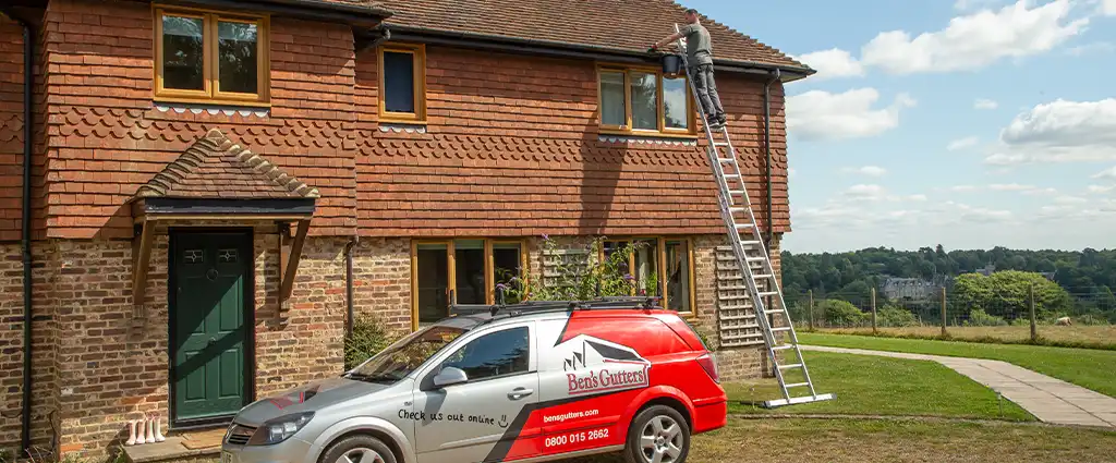 our company vehicle outside a property in Glasgow